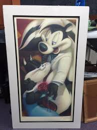 Pepe Le Pew Penelope Warner Brothers Giclee Artwork Signed Scott Seeto  139/350
