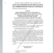 Folge deiner leidenschaft bei ebay! Oficial Ordinul Ministrului ApÄrÄrii Privind Incadrarea In CondiÈii Deosebite CondiÈii Speciale Èi Alte CondiÈii Specifice Personalului Militar