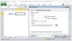 Excel Formula Data Validation With Conditional List Data Validation Data Excel Formula