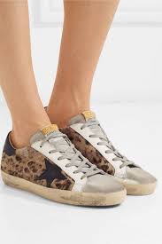 Leopard Print Superstar Distressed Leopard Print Calf Hair Leather And Suede Sneakers Golden Goose Golden Goose Deluxe Brand Sneakers White Shoulder Bags