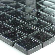 Alternatively, to decorate your kitchen our metal mosaic tiles can add a certain sparkle or bronzed feeling with the addition of metal being highly heat resistant and easy to clean. Mosaic Tiles Glass Night Black Glitter 23x23x8mm
