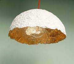 Fabriquer un lustre nuage par comment ça va bien ! Deco Creer Un Luminaire Design En Papier Mache Esprit Cabane