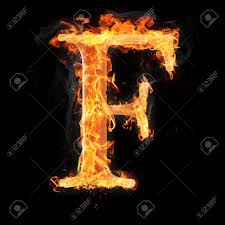 Letters And Symbols In Fire Letter F