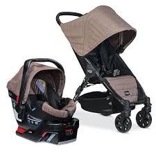 Britax B Agile 4 Travel System Fossil Brown Strie Britax Babies R Us Car Seat Stroller Combo Travel System Britax Travel System