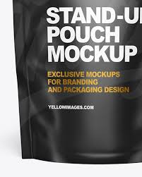Download Matte Stand Up Pouch Mockup In Pouch Mockups On Yellow Images Object Mockups PSD Mockup Templates