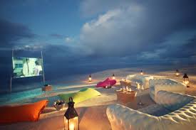 Sea Sand And Cinema Experience Screen On The Beach During Your Holidays Lux Belle Mare Mauritius Www Luxbel Belle Mare Mauritius Mauritius Romantic Beach