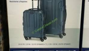 This samsonite tread 2 piece hardside spinner set features lightweight with scratch resistant 100% polycarbonate material. Samsonite Bantam Xlt 2 Piece Hardside Luggage Set Costcochaser