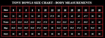 Enter The World Of Fashion And Dresses Tony Bowls Size Chart