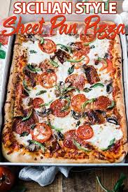How To Make Homemade Sicilian Pizza Pan Pizza Dough Chef Billy Parisi Recipe In 2020 Sicilian Pizza Sheet Pan Pizza Recipe Sicilian Pizza Recipe