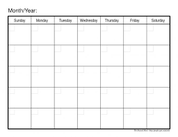 Blank Calendar Pdf Print Monthly Calendar Printable Monthly Calendars Blank Month Calend Blank Calendar Pages Printable Blank Calendar Weekly Calendar Template