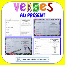 French Present Tense 60 Verb Conjugation Charts Primary French Immersion