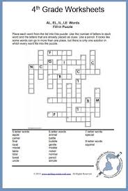 4th Grade Worksheets And Spelling Puzzles Fun Worksheets Fill In Puzzles Worksheets