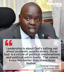 Oscar Sudi is a victim of political machinations and political witch hunts. 