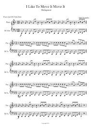 Bandabailando — i like to move it, move it 03:59. I Like To Move It Move It Sheet Music For Piano Tuba Solo Musescore Com