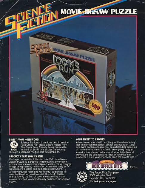Logan's Run Jigsaw Puzzle Ad (1976) | 2 Warps to Neptune
