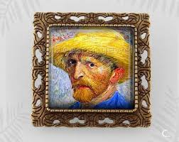 Van Gogh Flower Pin, Artistic Jewelry, Famous Artist Brooch, Van Gogh  Paintings, Gift for Artist, Painter, Flower Pin