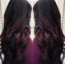 Black Hair With Red Highlights Black Hair With Highlights Hair Styles Hair Highlights
