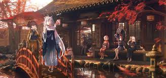 Hololive, purple eyes, blonde, hd wallpaper. Vtuber Hololive Autumn Festival 2k Wallpaper Engine Anime Yuinime