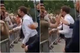Emmanuel macron has been slapped in the face by a man during a trip to southeast france. 0chzhemcktmsm