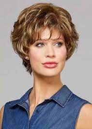Fabulous Women S Short Curly Hairstyles Blonde 100 Human Hair Lace Front Cap Wigs With Bangs 10inch Gold Blonde Highlights Short Curly Hair Monofilament Wigs