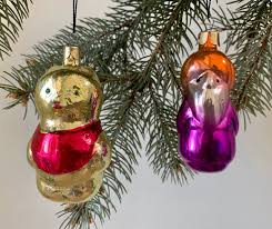 3x Soviet Vintage Christmas Tree Ornaments 2 Big Pink Bells Etsy Hand Painted Bauble Vintage Christmas Tree Decorations Vintage Christmas Tree