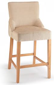 Folding kitchen breakfast bar stools. Naponese Oak Wood Stylish Kitchen Breakfast Bar Stool Beige Fabric Padded Seat