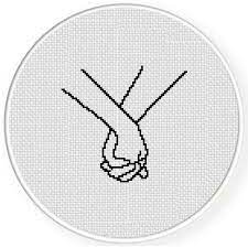 Free subversive cross stitch pattern: Holding Hands Cross Stitch Pattern Cross Stitch Beginner Wedding Cross Stitch Patterns Easy Cross Stitch Patterns