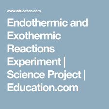 Simple to read and instructions easy to follow. Endothermic And Exothermic Reactions Experiment Science Project Education Com Exothermic Reaction Science Projects My Science Project