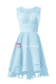 Light Blue Lace Party Dress High Low Lace Prom Dress Vintage Formal Dr Daisyformals Bridesmaid And Formal Dresses In 59 Colors