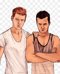 Macy as frank gallagher is 61 emmy rossum as fiona gallagher is 25 justin chatwin as steve wilton/ jimmy lishman is 29 ethan cutkosky as car. Noel Fisher Cameron Monaghan Ian Gallagher Shameless Mickey Milkovich Others Hand Friendship Human Png Pngwing