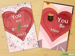 You make kisses on the card by literally kissing it. 4 Ways To Make A Valentines Day Card Wikihow