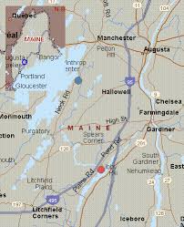 Map For Cobbosseecontee Stream Maine White Water