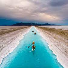 The lake's basin is defined by the foothills of the wasatch range to the north, east, and south and by the great salt lake desert, a remnant of the bed of lake bonneville, to the west. Majestic Canals Near Bonneville Salt Flats Not Safe For Public Recreation Kutv