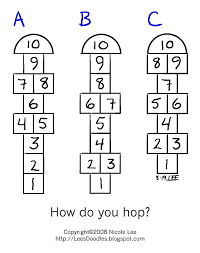Feb 17, 2013 · throw a small rock and let it land on one of the squares. Hopscotch Board Ideas