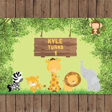 Safari Jungle Zoo Animals Baby Shower 1st Birthday Printable Backdrop Sign Poster Banner Zoo Animal Baby Shower Baby Shower Backdrop Jungle Baby Shower Theme