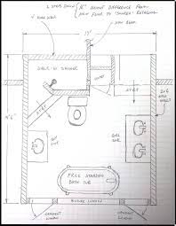 Another design that makes use of tight space, this layout opens directly into the main bathroom area with a sink and the toilet. Floor Plan Layout Large Shower Bathroom Very Best Small Bathroom Floor Plans Layouts 1 Small Bathroom Floor Plans Master Bathroom Layout Bathroom Floor Plans