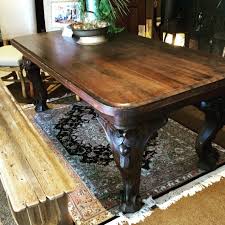 Vintage Library Table And Custom 6 Ft Bench Sold Separately Reclaimed Furniture Dining Table Library Table