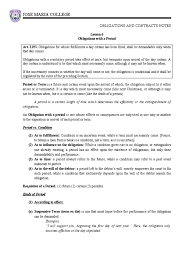 Resolutory the obligation is valid to a day certain and terminates upon the arrival of the period. Lesson 6 Obligations With A Period Student S Copy Guarantee Government Information