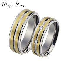 Click To Buy Magic Ikery Man Woman Wedding Rings Couple Rings Couple Rings Gold Color Sta Jewelry Rings Engagement Couple Wedding Rings Couple Rings Gold