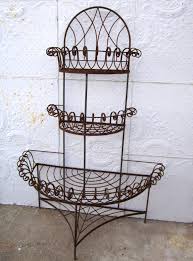 Find wooden and metal plant stands and creative diy pot plant stands and planters. White Vine Wrought Iron Outdoor Garden Planter 3 Tier Plant Stand Flower Pot
