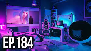 Grey and blue living room designs have two primary colors that go well with each other smoothly. Room Tour Project 184 Best Gaming Setups Youtube