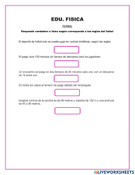 Instruciones del juego cierto o falso. Futbol Online Activity