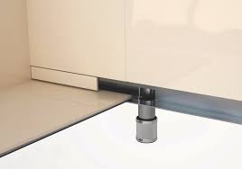 Floor sloping to one subtle channel, leaving no disruption in the shower design. Walldrain Quickdrain Usa