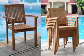 Qty 6 Leveb Stacking Arm Captain Grade A Teak Wood Luxurious Dining Chair Whdcarlv6 Outdoor Chairs Teak Outdoor Garden Furniture