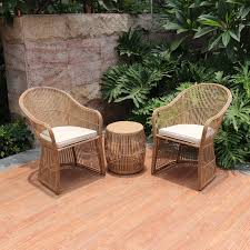 Bungalow Rose 3 Piece Rattan Seating Group With Cushions Wayfair Seating Groups Best Outdoor Furniture Rattan Patio Furniture