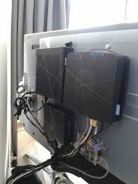 Hide Your Electronic Devices Behind The Tv Ikea Hackers Hide Cable Box Hide Cables Wall Mounted Tv