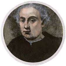 Portrait Of Christopher Columbus Coloured Engraving From The 19th Century  After A Painting Found In Italy At The Same Time Coffee Mug by American  School