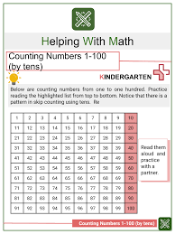 Maybe you would like to learn more about one of these? Counting Numbers 1 100 By Tens Kindergarten Maths Worksheets