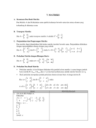 5 matriks yang sejenis dan matriks yang sama : Matriks Pdf
