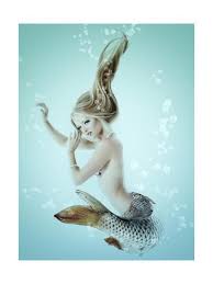Beautiful mermaid pictures to print. Mermaid Beautiful Magic Underwater Mythology Being Original Photo Compilation Art Print Khorzhevska Art Com